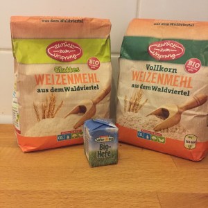 Bio Zutaten für den Teig